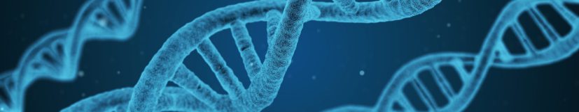 Blå DNA-spiraler