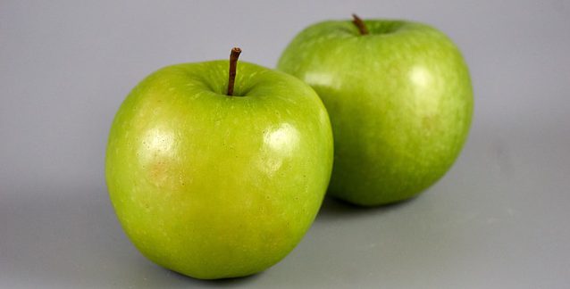 Bild på äpplen av sorten Granny Smith.